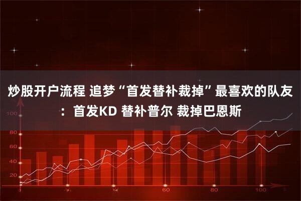 炒股开户流程 追梦“首发替补裁掉”最喜欢的队友：首发KD 替补普尔 裁掉巴恩斯