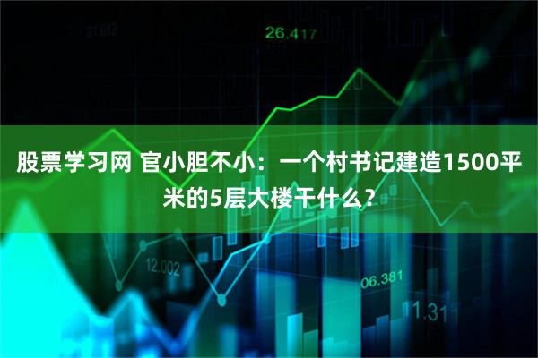 股票学习网 官小胆不小:一个村书记建造1500平米的5层大楼干什么?